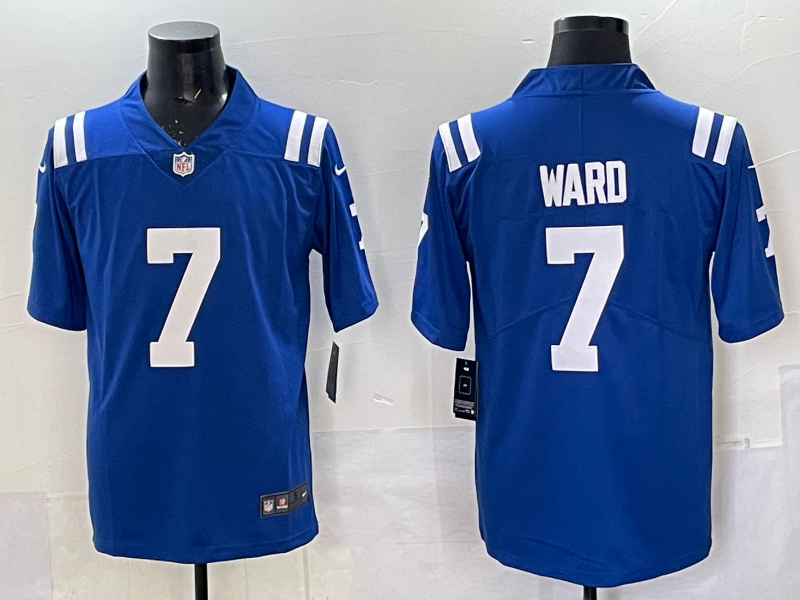 Men 2025 Indianapolis Colts #7 Ward blue NikeNFL Jersey 02